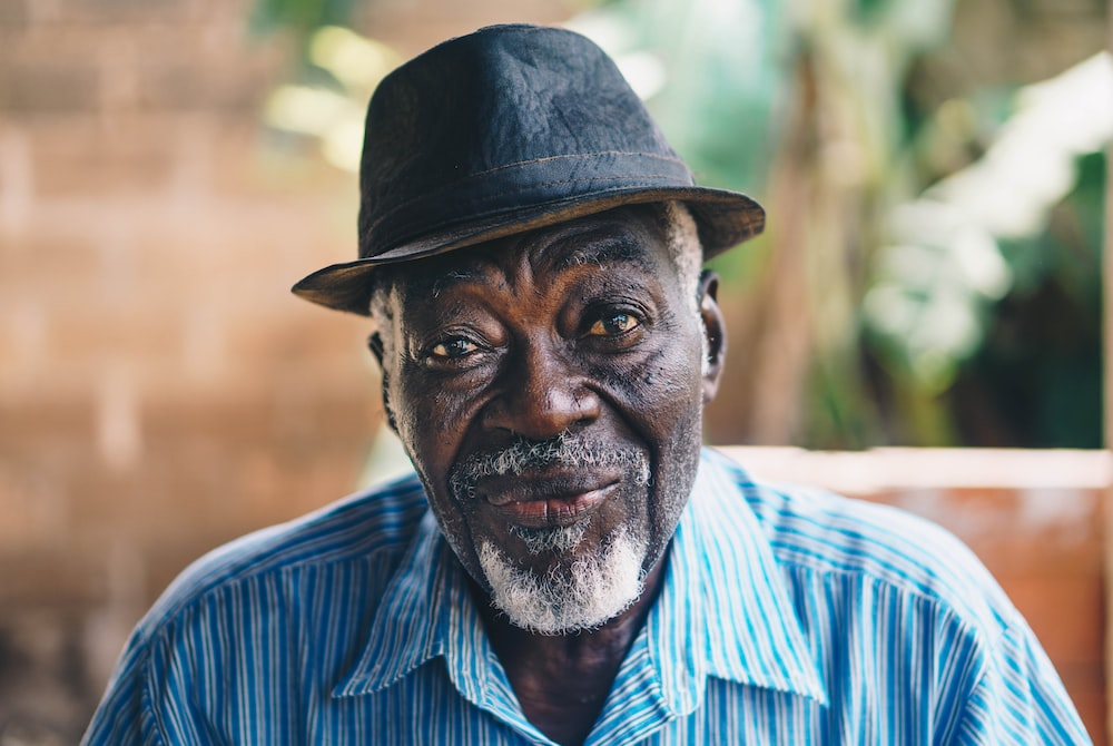 An elderly black person