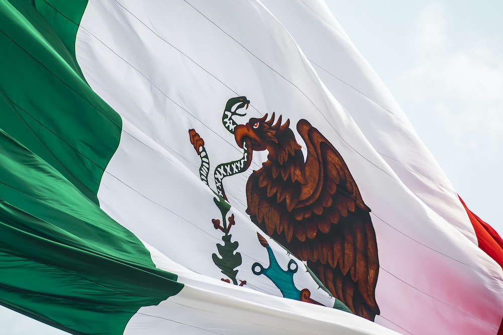 A flag of Mexico 
