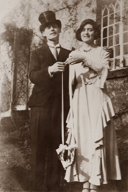 A couple posing for a photograph