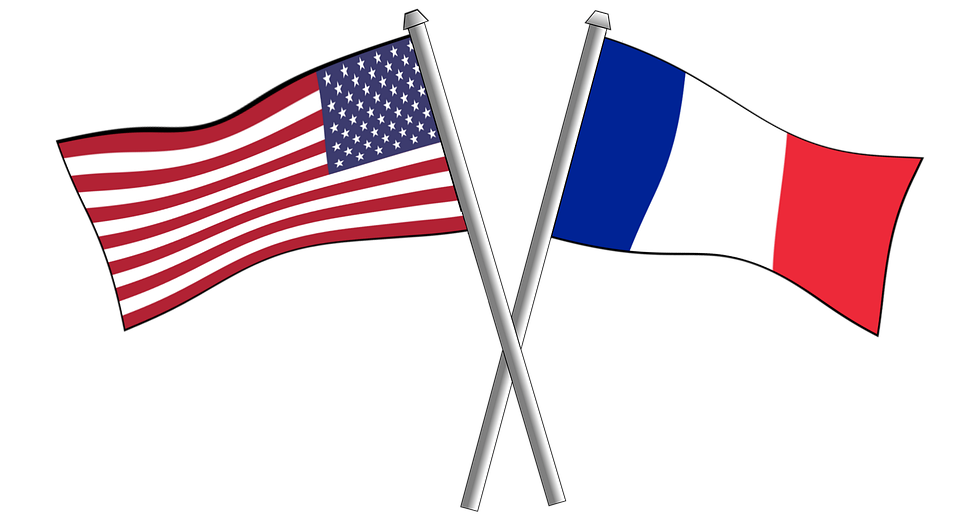 The French and US flags