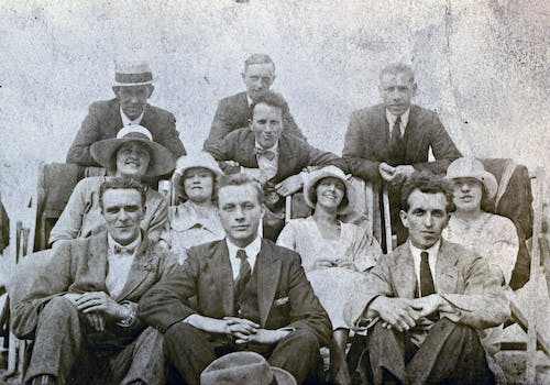 Old photograph being used for family history DNA analysis 