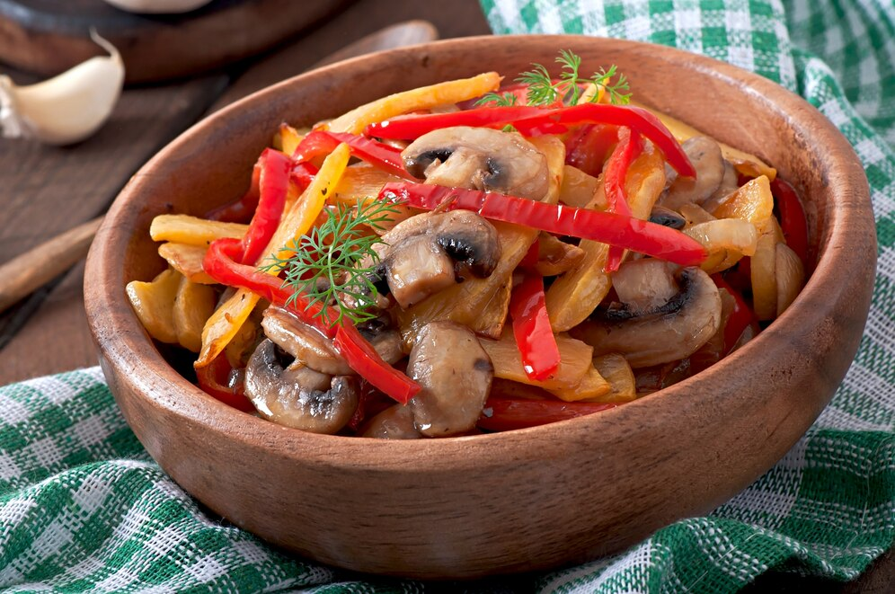 a mushroom dish.