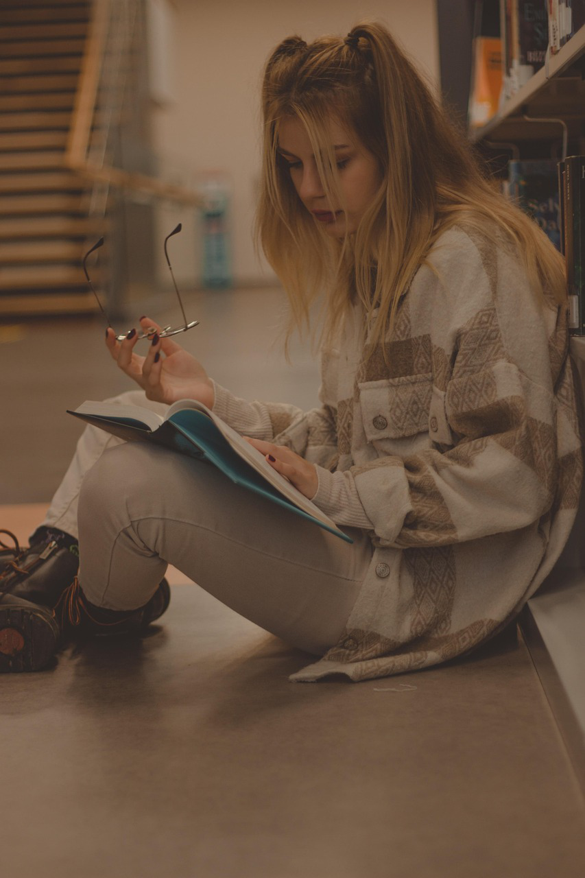 two people studying together.