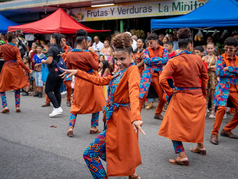 people at a Costa Rican festival.