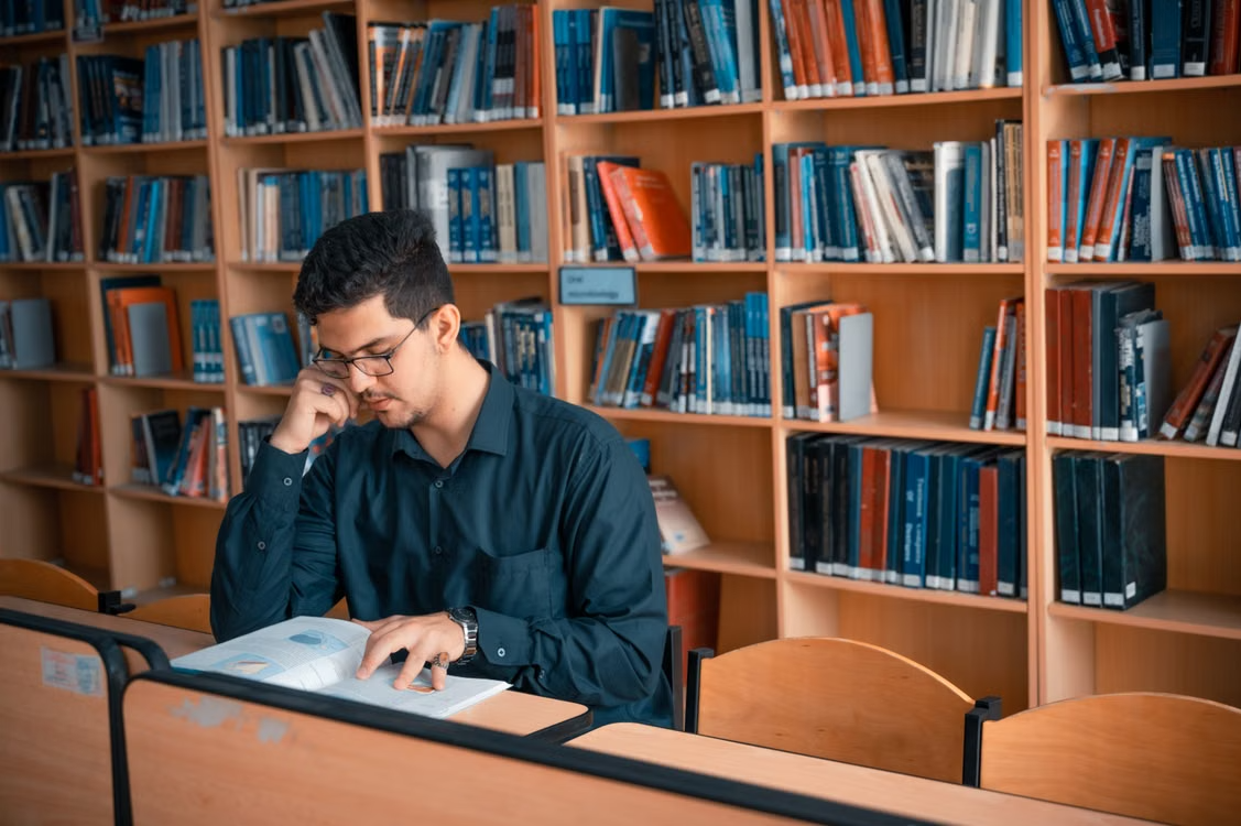 a man doing family history research.